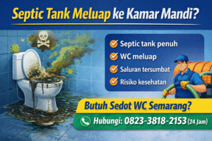 septic tank meluap ke kamar mandi