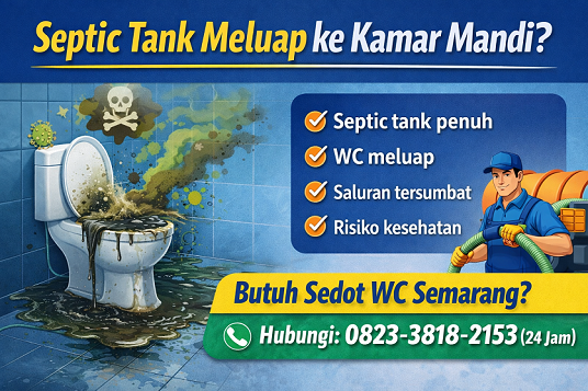 septic tank meluap ke kamar mandi